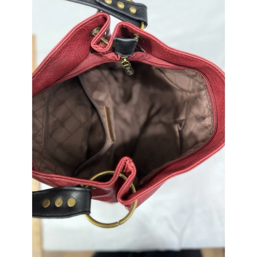 Wrangler Hobo Bag Purse Handbag Red by Montana West Good Condition - Picture 7 of 15